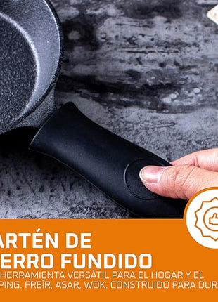 Bruntmor Cast Iron Frying Pan Set of 4-6x4 Inch Black Pre-Seasoned Skillets with Heat-Resistant Silicone - Mini Cast Iron Skillet Set for Stovetop, Oven, and Grill