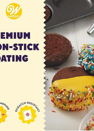 Wilton Gold Non-Stick Muffin Top Pan, Stainless Steel Bakeware, Made without PFAS, 11 x16 in, Packaging May Vary