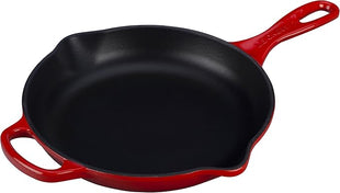 Le Creuset Enameled Cast Iron Signature Iron Handle Skillet, 9", Cerise