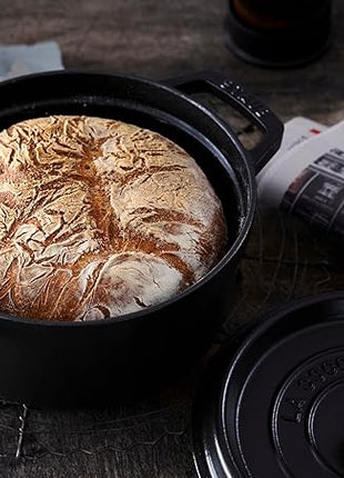 Staub 1103425 Black Cast Iron 13.25 Qt. Round Cocotte