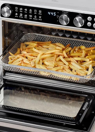 Panasonic FlashXpress Family Size Air Fryer Toaster Oven Combo, 11 Cooking Functions, 1800W PFAS-Free, Double Infrared Heating, Temperature Control Dial, Stainless Steel - NB-G211P