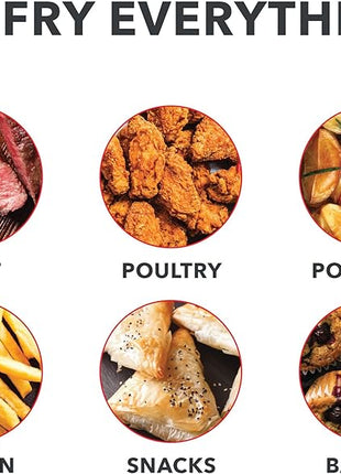 DASH Compact Air Fryer Oven Cooker with Temperature Control, Non-stick Fry Basket, Recipe Guide + Auto Shut off Feature, 2 Quart - Grey