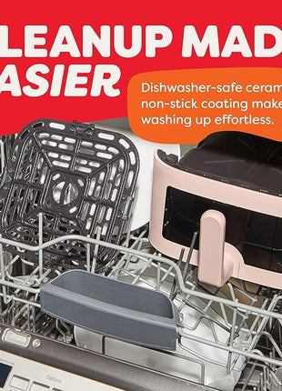 Instant Pot 4Qt VORTEX 6-in-1 Mini Air Fryer, Custom Program Options, Air Fry, Broil, Roast, Dehydrate, Bake, Reheat, Rosewater, 4 Quarts