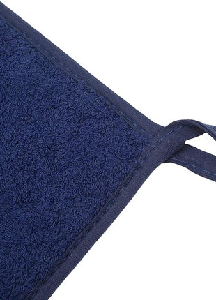 100% Cotton Kitchen Everyday Basic Terry Pot Holder Heat Resistant Coaster Potholder for Cooking and Baking Set of 5 Dark Blue