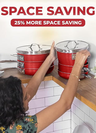 Gotham Steel 10 Piece Pots and Pans Set Non Stick Cookware Set, Kitchen Cookware Sets, Pot and Pan Set, Pot Set, Non Toxic Cookware Set, Frying Pan Set, Dishwasher Safe