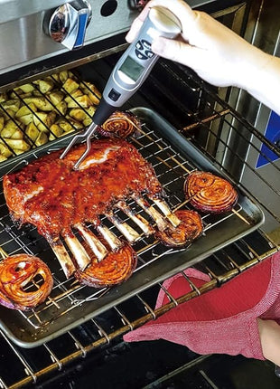 Pot Holders Yarn-Dyed Set of 3 Non Slip Silicone Kitchen Lines Heat Resistant 500℉ Kitchen Gloves BBQ Cooking Baking Cooking Barbecue Microwave Machine Washable (Red Pot Holders)