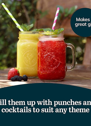 Libbey County Fair Glass Drinking Jars, 16.5-ounce, Set of 12