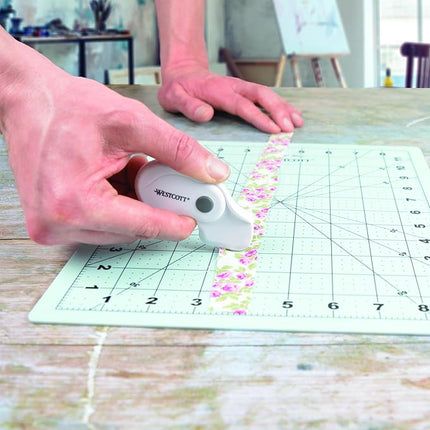 Westcott Titanium-Bonded Minis for Crafts and Sewing, Including Scissors for Fabric and Paper and Rotary Cutter, 2-Piece Set