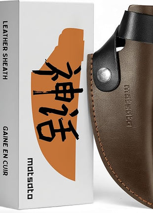 Matsato Kitchen Knife Leather Sheath, Japanese Steel Chef's Knife Holder Perfect for Cutting and Chopping, 6.3 Inch Knives holder
