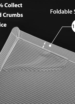 WK Flexible Plastic Cutting Boards Mats with Lip, Foldable Cutting Board for Kitchen Set of 3, Clear Cutting Boards, Nonslip Cutting Mats Sheets, BPA Free, Dishwasher Safe