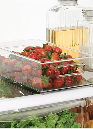 iDesign Stackable Fridge Bin - Storage Bin for Freezer or Pantry Organization, Clear, Made in USA