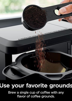 Ninja Hot & Iced XL Coffee Maker with Rapid Cold Brew, 4 Brew Styles, 8 Sizes Small Cup to Travel Mug, Single-Serve Coffee Brewer, 12-Cup Carafe, Permanent Filter, Removable Reservoir, Black, CM371