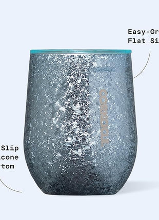 Corkcicle Stemless Wine Tumbler - Keeps Drinks Cold for 6 Hours - Triple-Insulated Stainless Steel - Non-Slip Base - Summer Drinkware Gift - Keeps Drinks Ice Cold - 12 oz - Ice Breaker