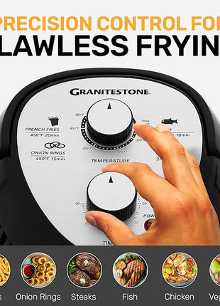 Big Boss 16Qt Extra Large Glass Air Fryer Non Toxic – Family Sized 4 in 1 Cooker with 3 Cooking Sections, Stainless Steel Racks for French Fries, Chicken, No Preheat, Self Cleaning, Dishwasher Safe