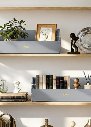 HABAU Wood Potato Onion Storage Bins - Wooden Stackable Produce Basket - Fruit Vegetable Storage for Kitchen Pantry Organization, Set 2 Pieces