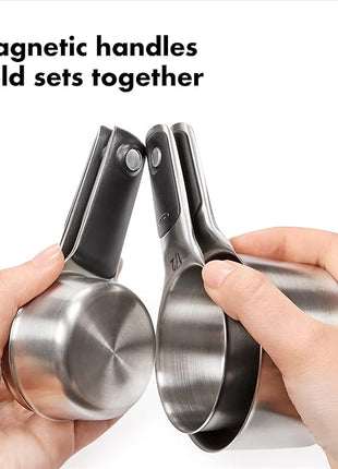 OXO Good Grips Stainless Steel Measuring Cups and Spoons 8-Piece Set, 4 Cups and 4 Spoons