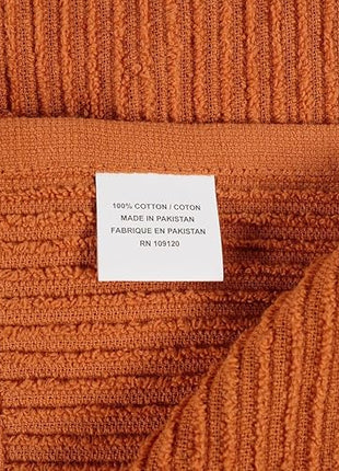 KAF Home Premium Kitchen Towels (18" x 28"), Large 100% Cotton, Flat & Terry Absorbent Dish Towel Set (Ginger, 18 x 28-6 Pack)