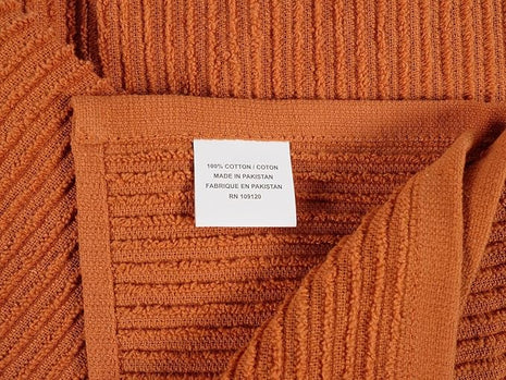 KAF Home Premium Kitchen Towels (18" x 28"), Large 100% Cotton, Flat & Terry Absorbent Dish Towel Set (Ginger, 18 x 28-6 Pack)