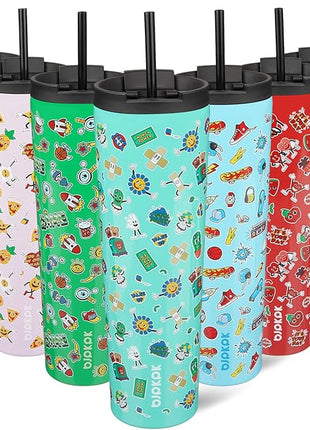 BJPKPK 34oz Stainless Steel Insulated Tumbler With lid And Straw Travel Coffee Thermal Tumblers Cup For Women And Men,Spring Party Green