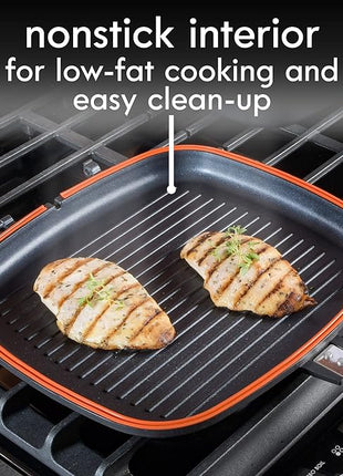 Kenmore Wyatt Aluminum Stackable All in One Multi-Function Cookware Set (Grill, Fry, Steam, Saute)