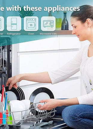 Kitchen Tongs Set of 3, Cooking Tongs with Silicone Tips, Non-Stick Non-Scratch Heat Resistant Tongs for Grilling Cooking BBQ Salad Serving (Multicolor, 7/9/12 Inch)