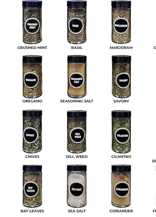 Spicy Shelf with 20 Jars of Spices inclded - Expandable Spice Rack and Stackable Cabinet & Pantry Organizer - Cabinet Spice Racks for inside Cabinets