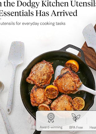 GIR: Get It Right 5-Piece Silicone Essentials Kitchen Utensils Set - Ladle, Spatula, Flip, Spoon & Spoonula - Non-Toxic Cooking Utensils for Nonstick Cookware, Cooking and Baking - Party Confetti