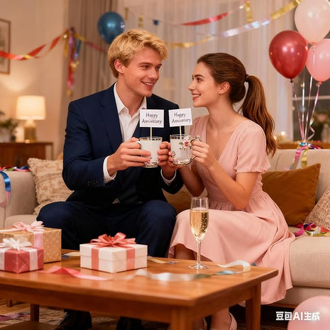 Handicraft Crystal Glass 3D Flower Cups Tea Mug With Tea Spoon Women Coffee, Tea, Juice, Beer, Milk Hot And Cold Drinks Use Gift Package. (Red-Tal)