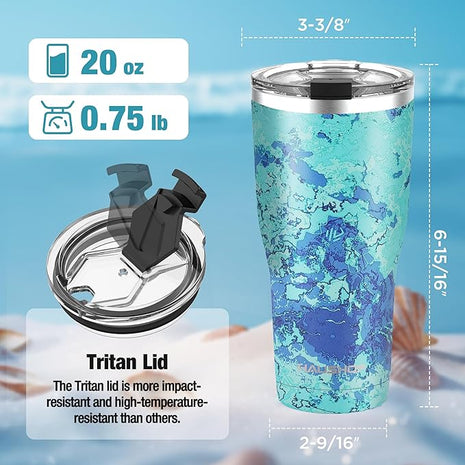 HAUSHOF 20 oz Tumbler, Stainless Steel Vacuum Coffee Tumbler, Durable Insulated Tumbler Cups for Hot and Cold Drinks, Portable Water Tumbler with Lid for Office, Camping, Sports