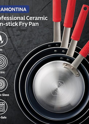 Tramontina Professional 14-Inch Ceramic Non Stick Extra Large Frying Pan, Heavy-Gauge Aluminum Skillet with Nonstick Coating, Dishwasher and Oven Safe, Black