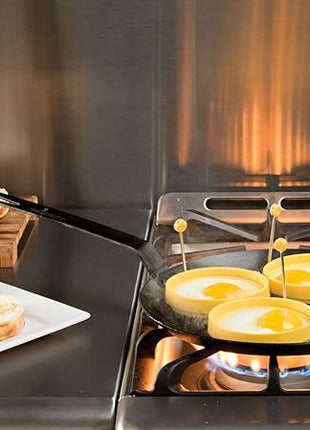 Lodge Pre-Seasoned Carbon Steel Skillet - Use in the Oven, on the Stove, on the Grill, or Over a Campfire - 12 Inch