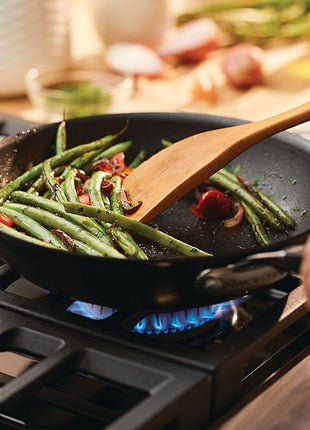 Anolon 87538 Smart Stack Hard Anodized Nonstick Frying Pan / Fry Pan / Hard Anodized Skillet - 12 Inch, Black