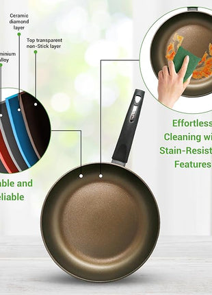 NutriChef Metallic Ridge Line Nonstick Cooking Kitchen Cookware Pots and Pan Set with with Lids and Utensils, 12 Piece Set, Gray