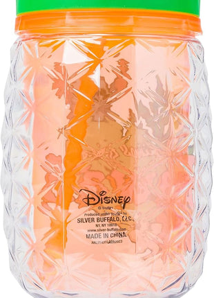 Silver Buffalo Disney Lilo and Stitch Greetings From Hawaii Featuring Scrump Pineapple Shaped Double Wall Tumbler, 16 Ounces