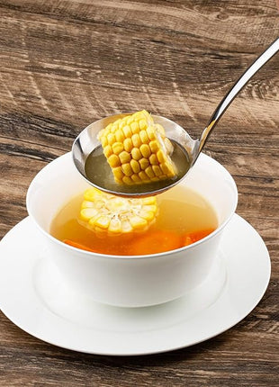 Brushed Stainless Steel Non-Slip Ergonomic Handle Ladle