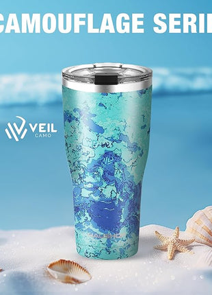 HAUSHOF 20 oz Tumbler, Stainless Steel Vacuum Coffee Tumbler, Durable Insulated Tumbler Cups for Hot and Cold Drinks, Portable Water Tumbler with Lid for Office, Camping, Sports