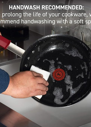 T-Fal Professional VX3 Brushed Nonstick Fry Pan with Stainless Steel Handle 10 Inch, Oven Broiler Safe 400F, Cookware, Pots and Pans, Frying Pan, Restaurant Grade, Certified by the NSF and CBA, Black