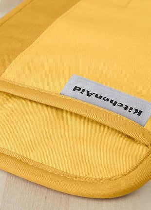 KitchenAid Beacon Two-Tone Non-Slip Pot Holder Set, Majestic Yellow, 7"x10", 2 Piece