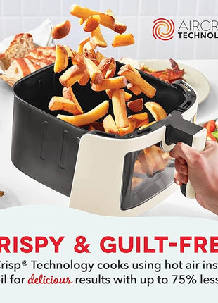 DASH 7qt Clear View Digital Air Fryer - Cream