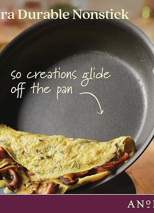 Anolon Advanced Home Hard-Anodized Nonstick Skillets (2 Piece Set- 10.25-Inch & 12.75-Inch, Bronze)