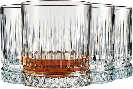 Pasabahce Exclusive Whiskey & Cocktail Glasses Set Of 4 - Premium Old Fashioned Glasses - Premium Scotch, Bourbon, Liquor, Rum Glasses - 11.75 Oz Drinking Glasses - Perfect for Parties, Gifts