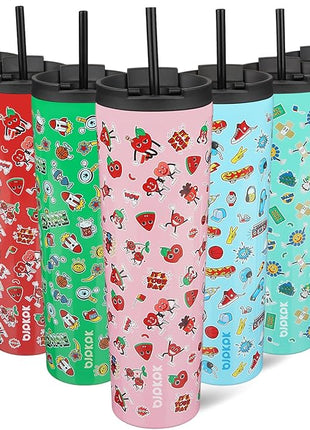 BJPKPK 34oz Stainless Steel Insulated Tumbler With lid And Straw Travel Coffee Thermal Tumblers Cup For Women And Men,Passionate Pink