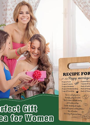 Wedding Gift for Couple 2025, Bridal Shower Gifts for Bride and Groom Engagement, Happy Marriage Cutting Board, Gifts for Wedding Shower, Newlywed Mr and Mrs Gifts Bride to Be Gifts