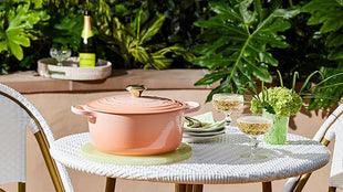 Le Creuset Enameled Cast Iron Signature Round Dutch Oven, 7.25 qt., Peche