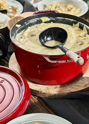 Staub Cast Iron 7-qt Round Cocotte - Cherry, Made in France