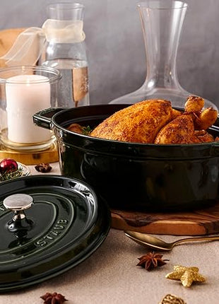 staub La Cocotte Oval 40509-363 Pico Cocotte Oval Basil Green, 11.4 inches (29 cm), Large, Both Handed Castings, Enameled Pot, Induction Compatible, Japanese Authentic Product