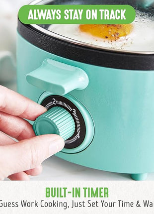 GreenLife 3-in-1 Breakfast Maker Station, Healthy Ceramic Nonstick Dual Griddles for Eggs Meat Sausage Bacon Pancakes and Breakfast Sandwiches, 2 Slice Toast Drawer, Easy-to-use Timer, Turquoise