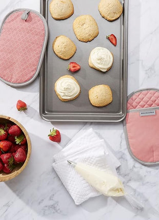 KitchenAid Asteroid Pot Holder 2-Pack Set, Dried Rose, 6.5"x10"