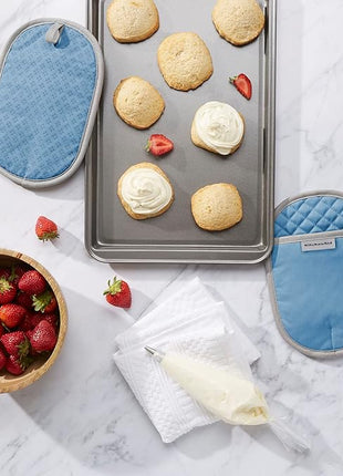 KitchenAid Asteroid Pot Holder 2-Pack Set, Blue Velvet, 6.5"x10"