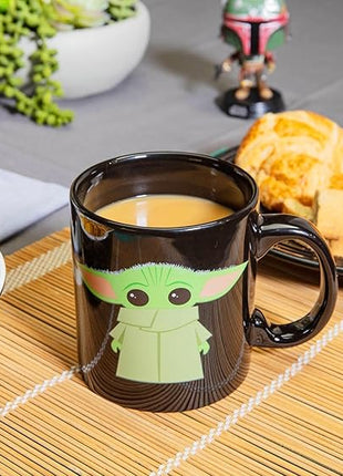 Silver Buffalo Star Wars The Mandalorian The Child Stands Ceramic Coffee Mug, 20-Ounces